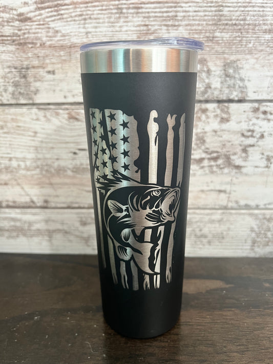 20oz Skinny Engraved Tumbler - Custom Made to Order