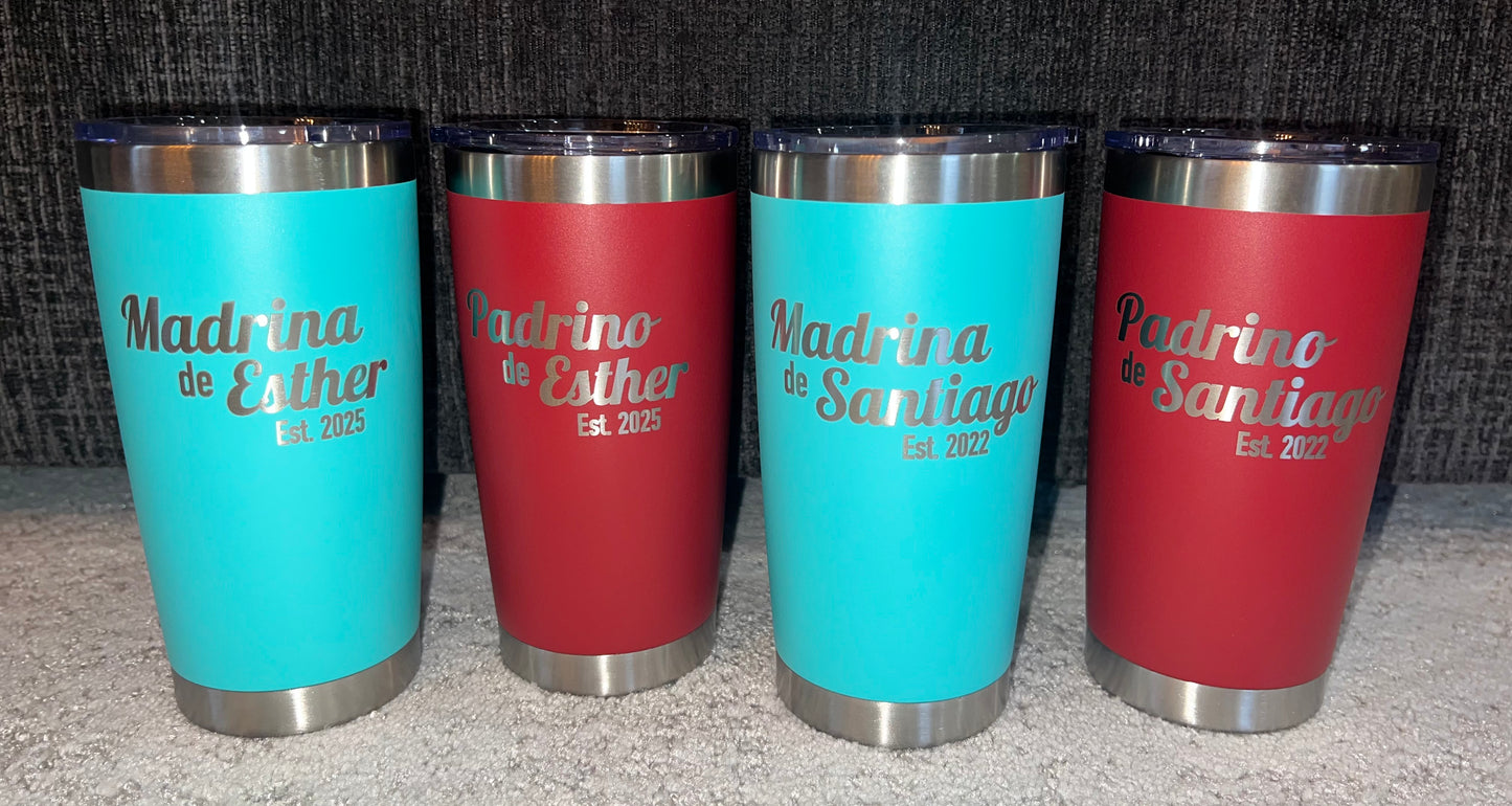 20oz Tapered Engraved Tumbler - Custom Made to Order