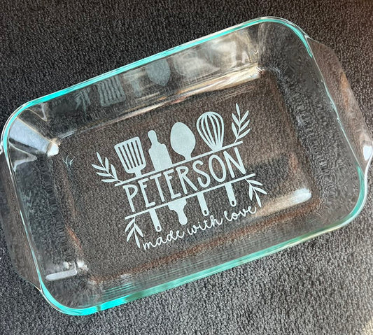 Custom Engraved Baking Dish