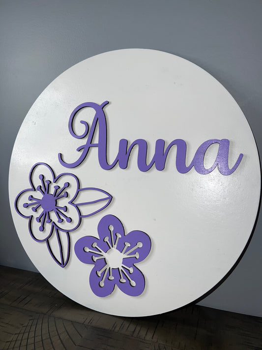 Personalized Round Name Sign
