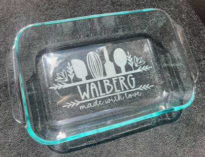 Custom Engraved Baking Dish
