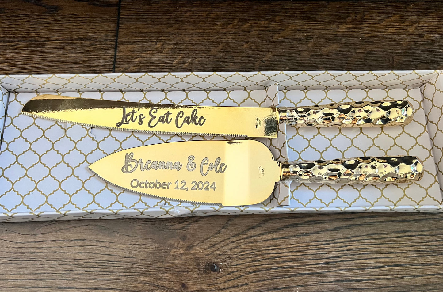 Personalized Cake Knife and Server