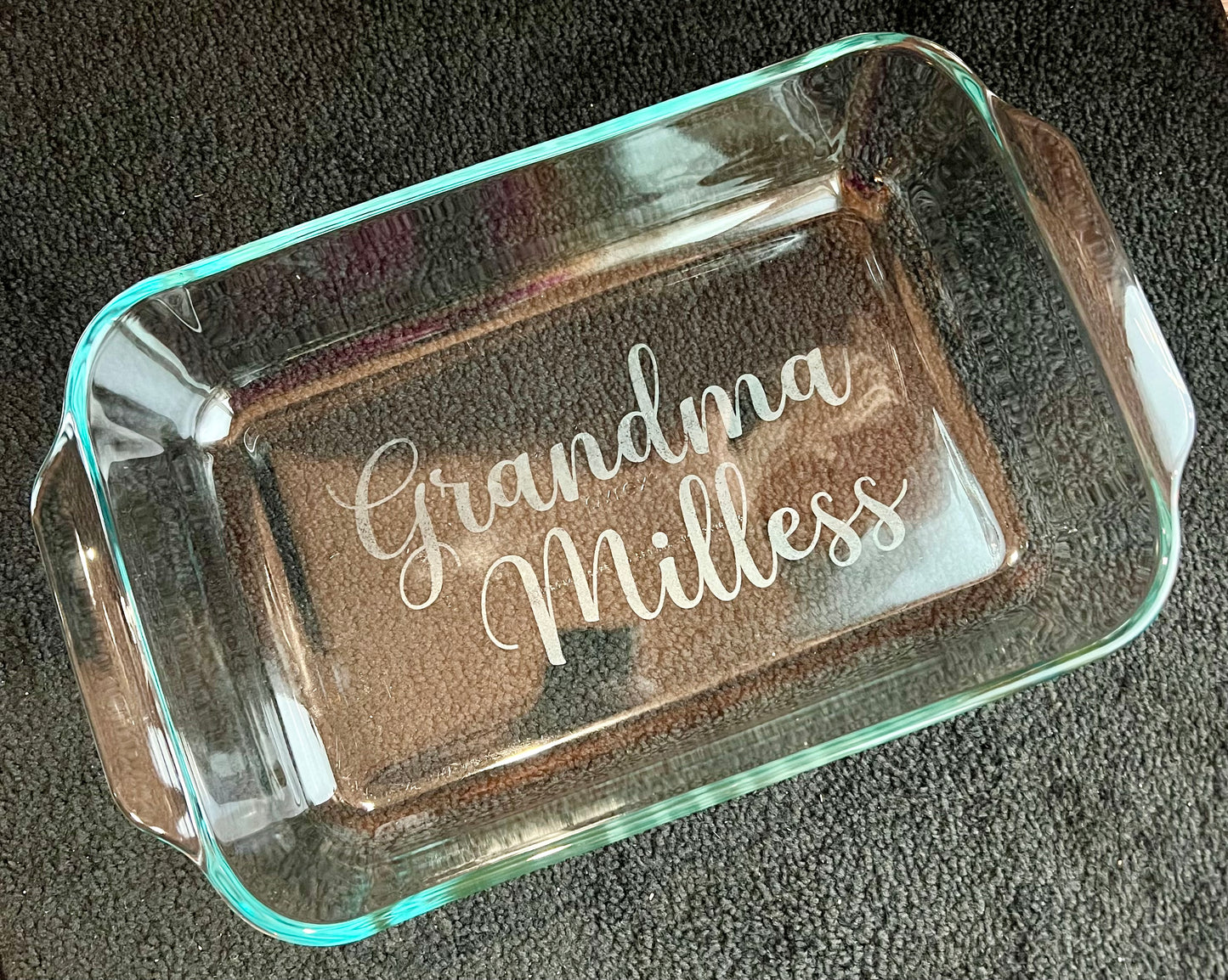 Custom Engraved Baking Dish