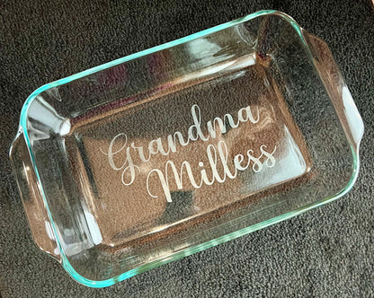 Custom Engraved Baking Dish