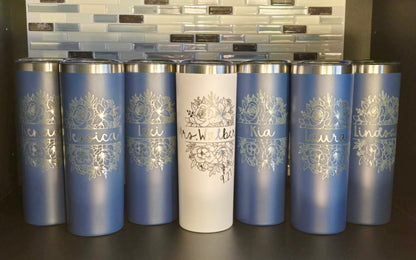 Engraved Wedding Party Tumblers