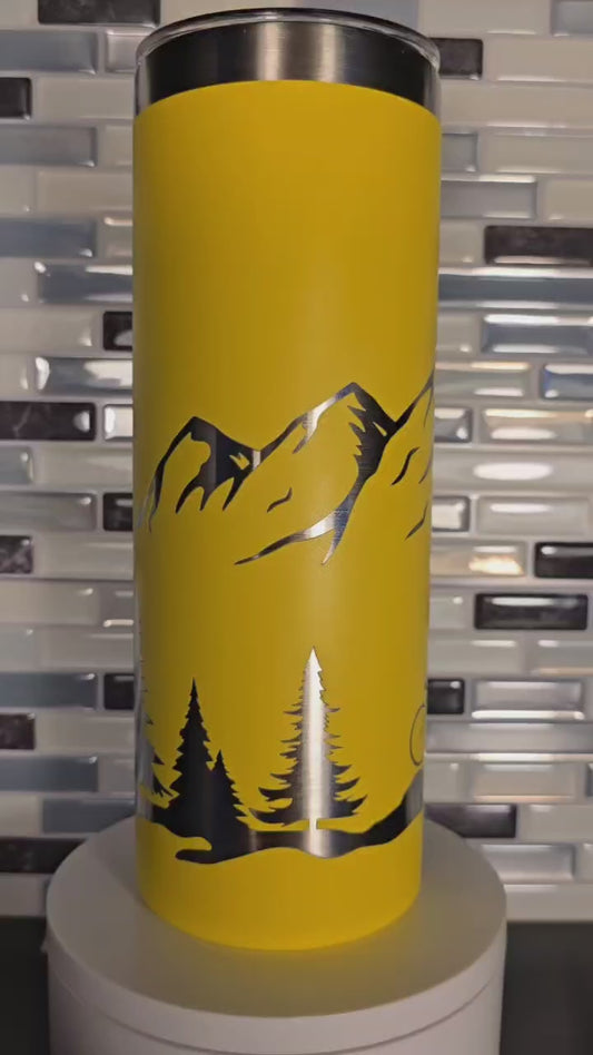 20oz Engrave Mountain Biking Tumbler